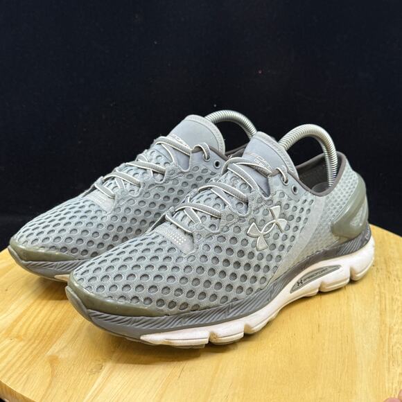 Under Armour SpeedForm Gemini 2 Womens Size 9 Gray Running Shoes Sneakers - Picture 2 of 9